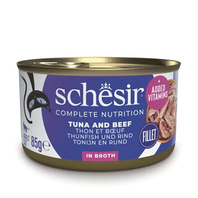 Schesir Complete Nutrition Fillet in Broth 6 x 85g in Cans