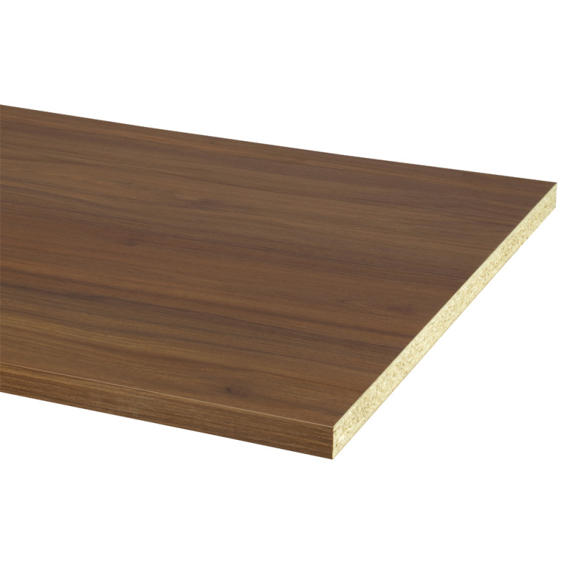 Plan de travail en bois aggloméré noyer 302 x 63,5 x 2,8 cm CANDO