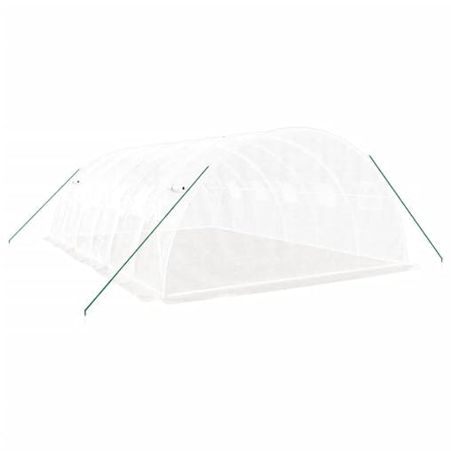 NNEVL Greenhouse with Steel Frame White 24 m&sup2; 6x4x2 m