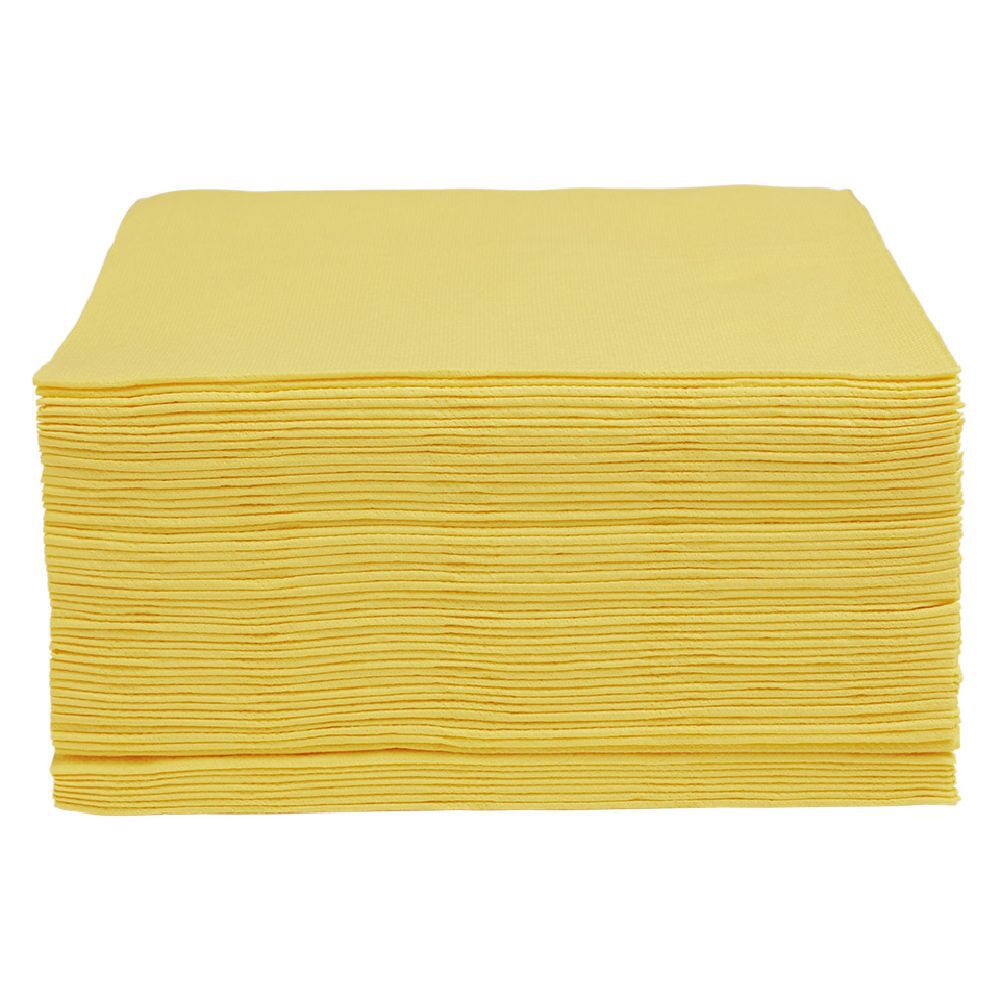Serviette papier jaune 38x38cm x50