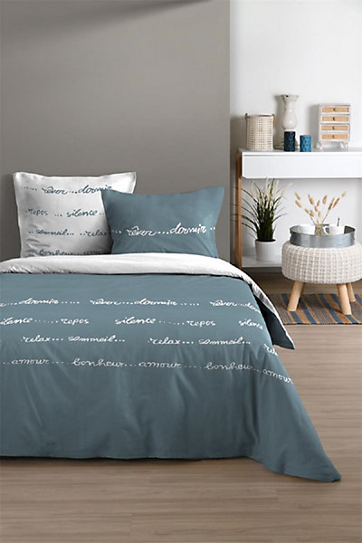Housse de couette   taies 240x220cm Reverie Zen