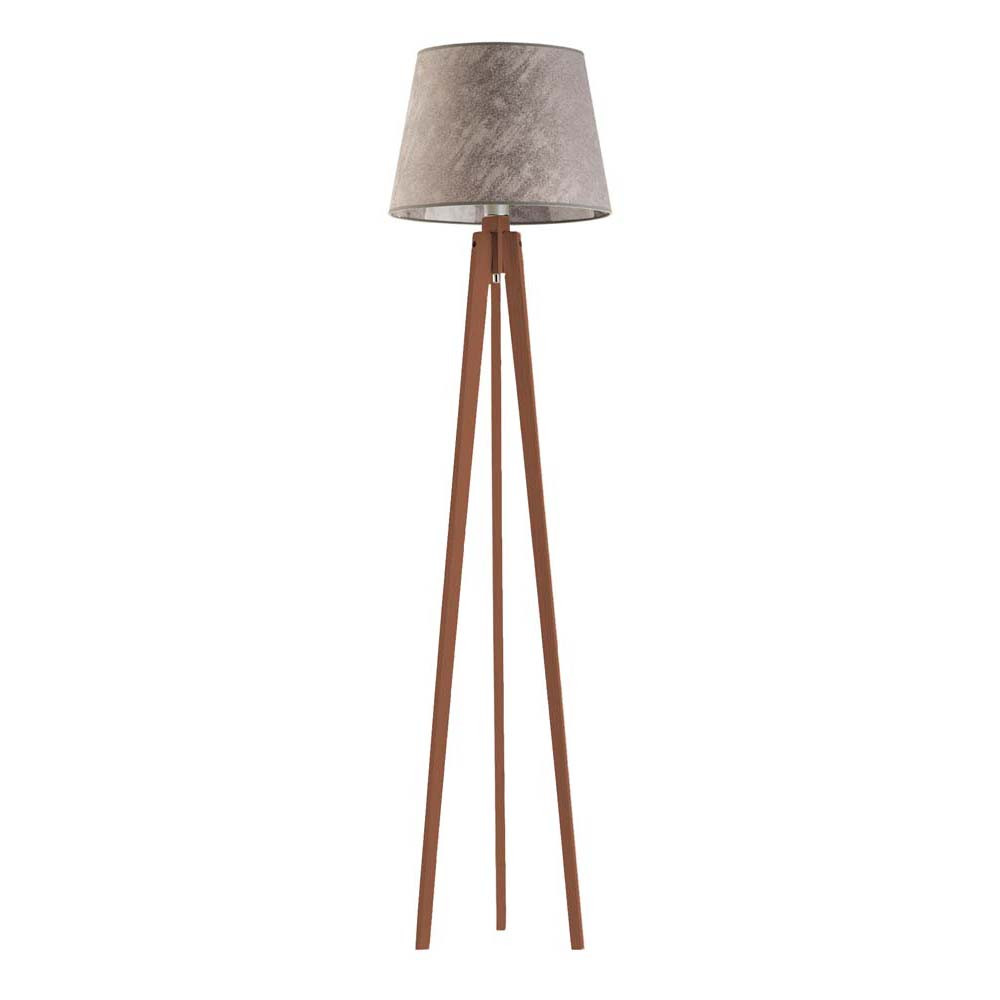 Lampa stojąca trójnożna CURACAO Mahoń/ Szary Melanż (Beton)