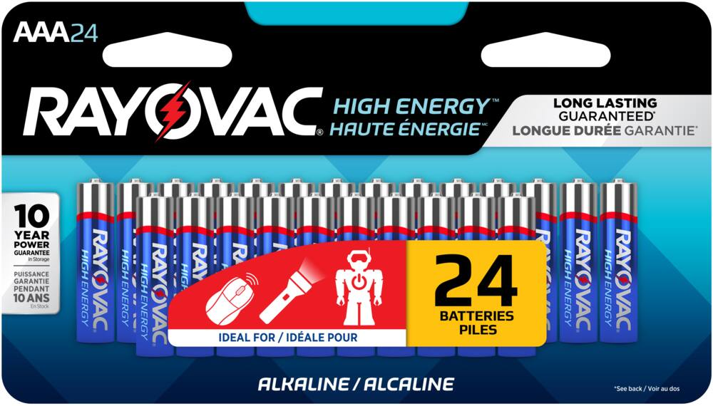 Rayovac HIGH ENERGY™ 24-Pk  AAA Alkaline Batteries, Long Lasting, All PurPose