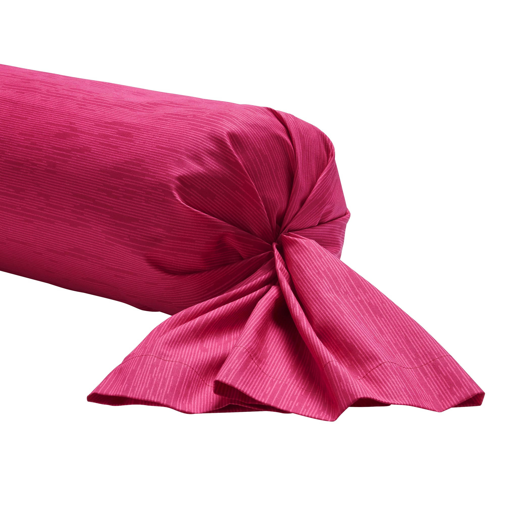 CORENTIN - Taie de traversin imprimée en lyocell rouge 85x185