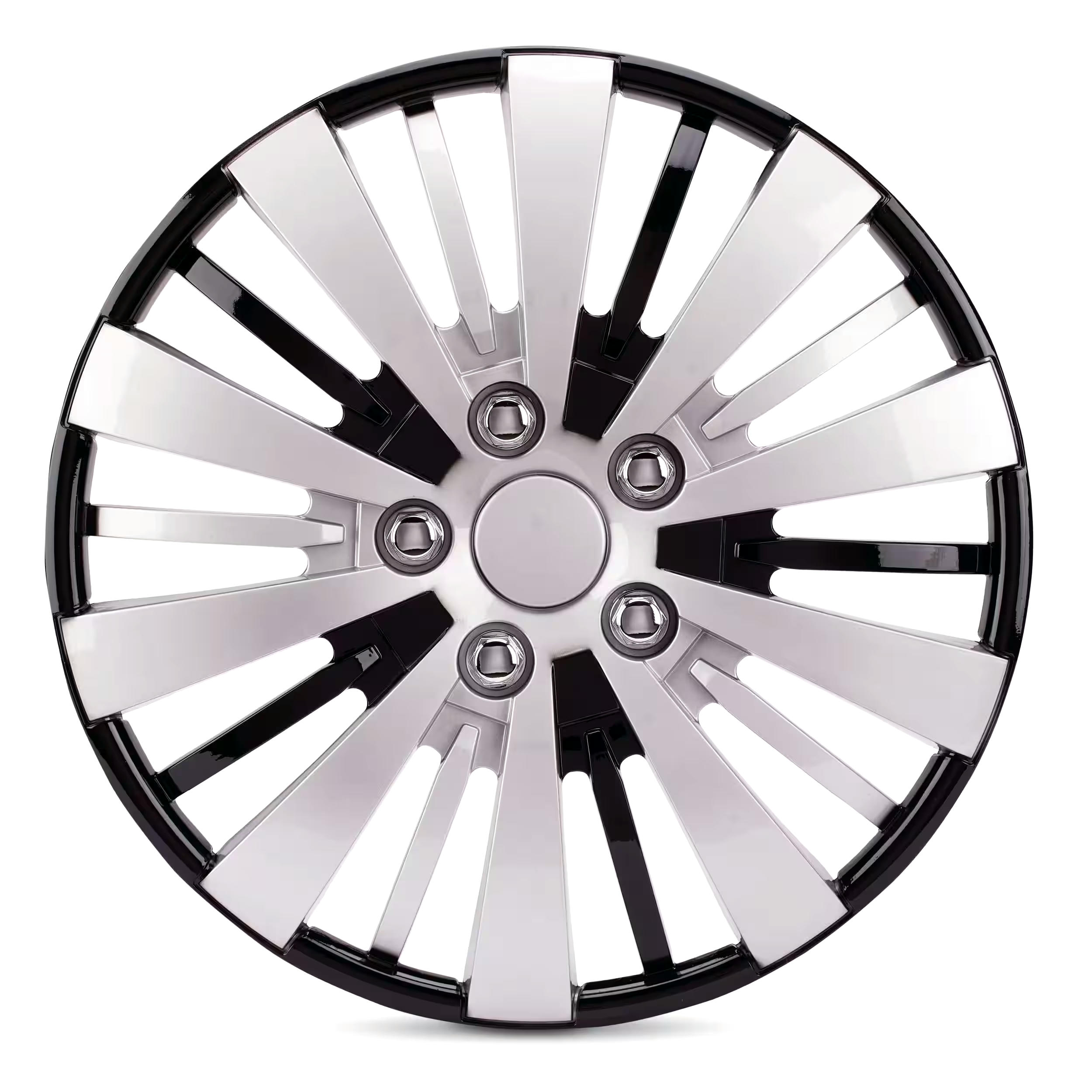 AutoTrends 80-1467SE Wheel Cover, Silver/Black, 17-in, 4-pk