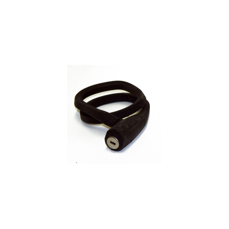 Antivol noir à clé et à mémoire de forme Ø 12 mm