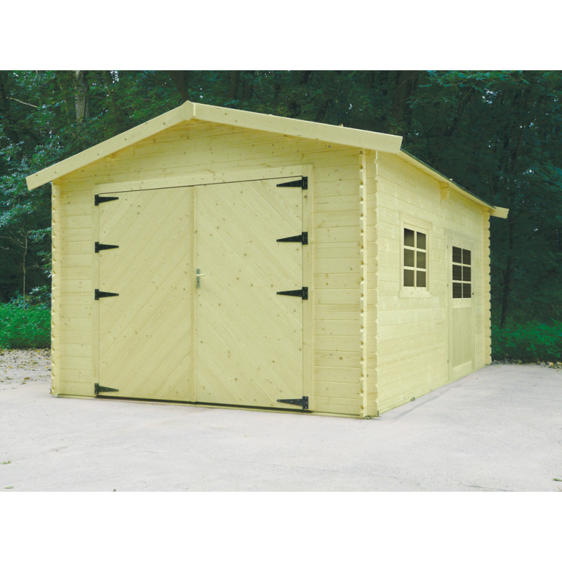 Garage Traditional traité 28 mm avec double porte 3,58 x 5,08 m SOLID