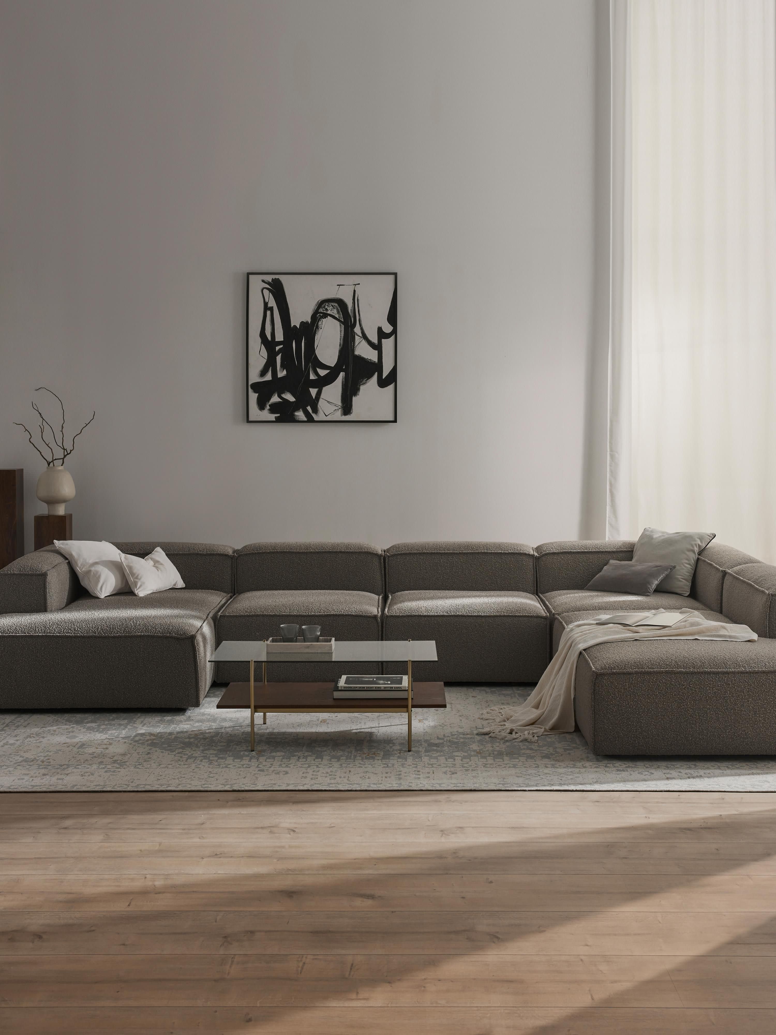 Modulares XL Sofa Lennon aus Bouclé