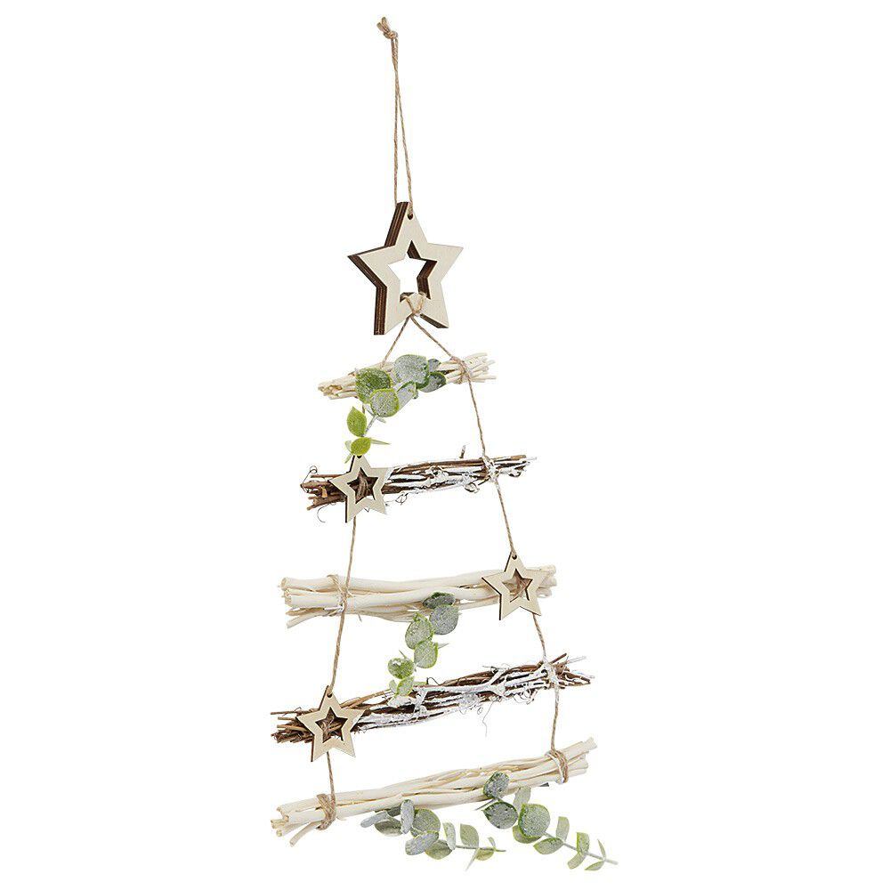 Suspension Sapin en bois flotté vert naturel