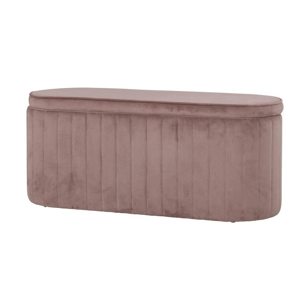 - Banquette coffre rose