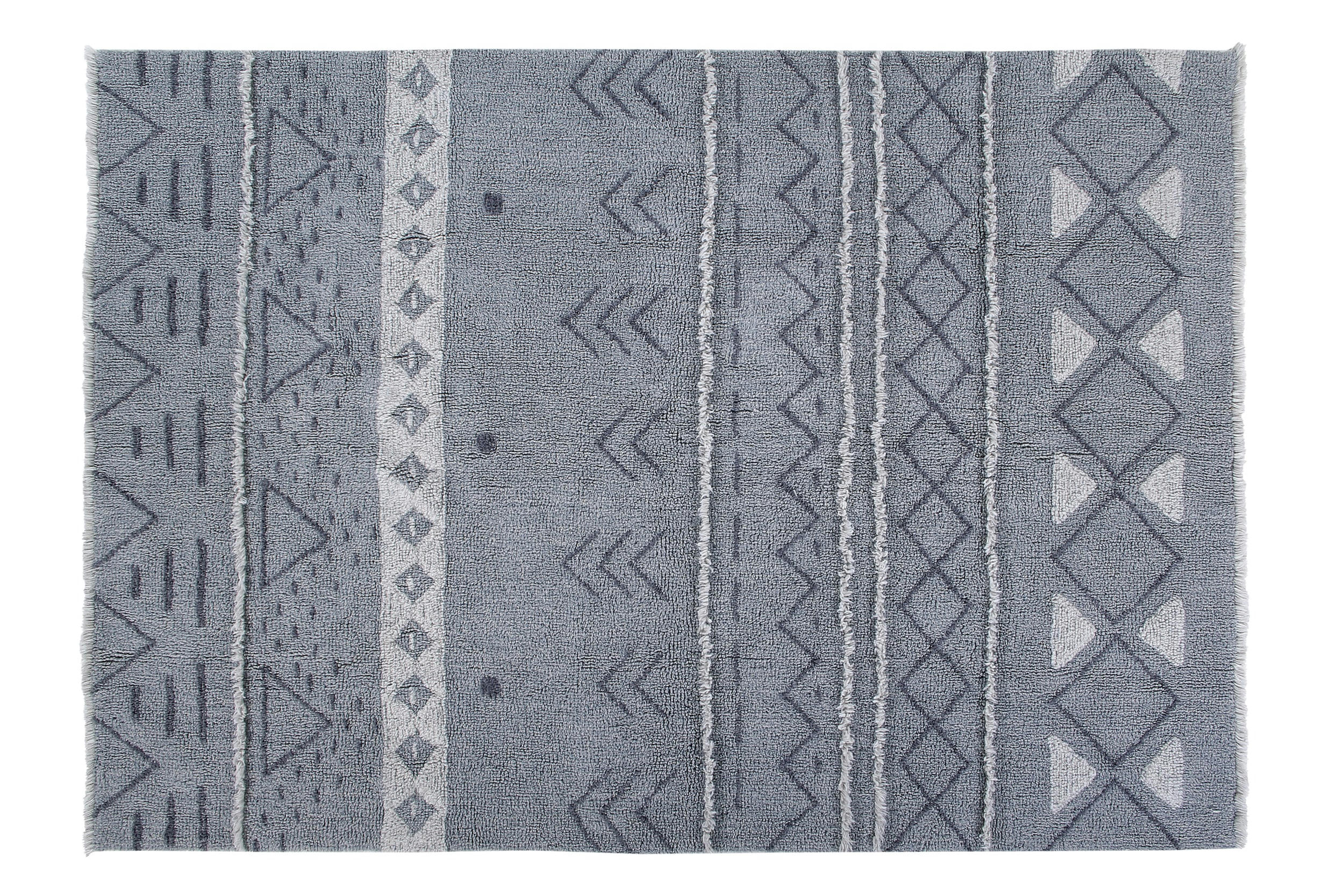 BOHEMIAN CLASSICS - Tapis ethnique berbère en laine bleu 170x240