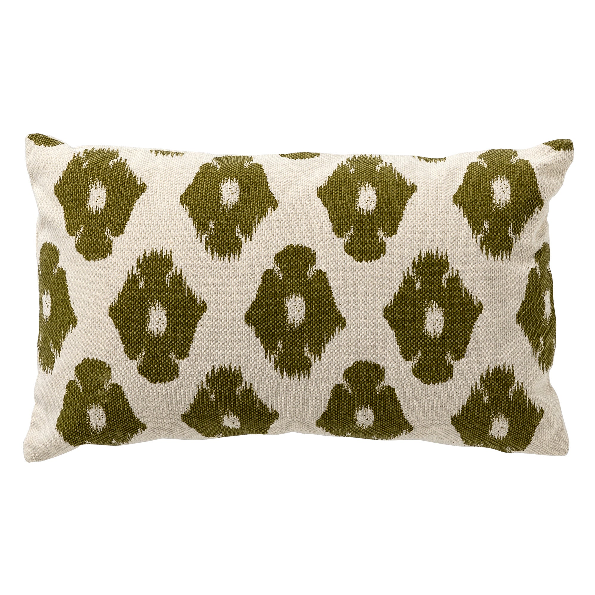 RICO - sierkussen 30x50 cm - ikat - Olive Branch - groen