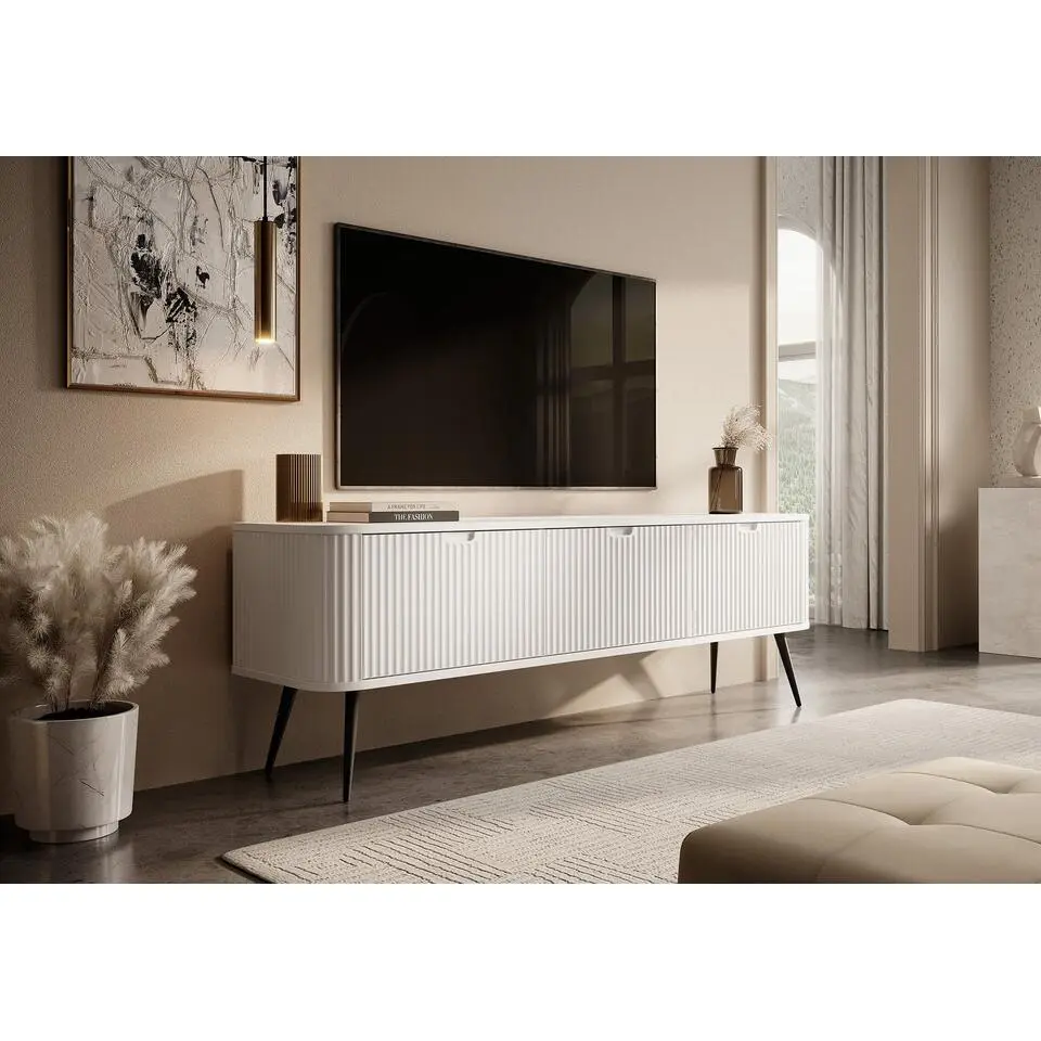 Meubella - TV-Meubel Zakari - Wit - 168 cm