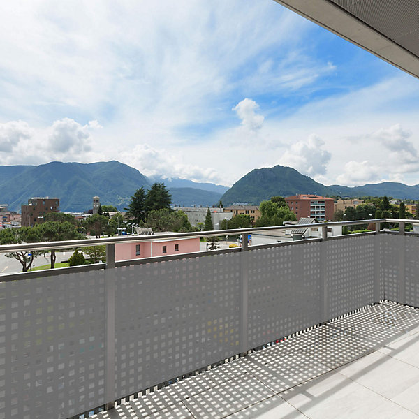 Brise-Vue de Balcon Polyéthylène Gris Pare Soleil 0,9x5 m Rebecca Mobili