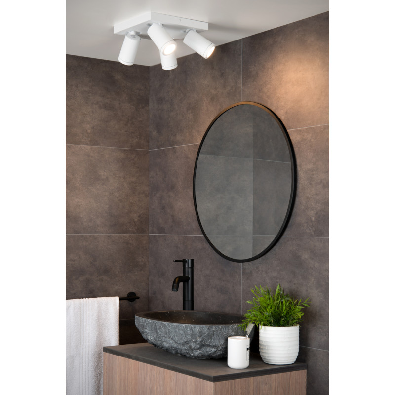 Spot pour salle de bain Taylor blanc dimmable GU10 4 x 5 W LUCIDE