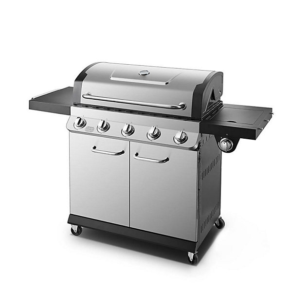 Barbecue gaz ROSTER triple grille 6 brûleurs (5 1 latéral)