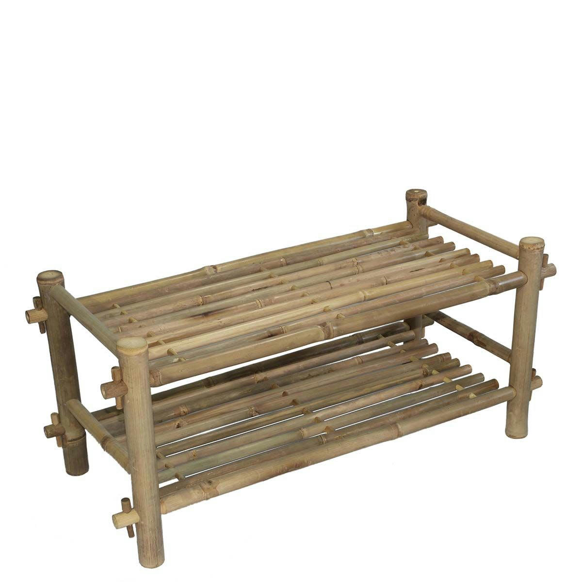 TAMAN - Meuble chaussures bambou 2 niveaux