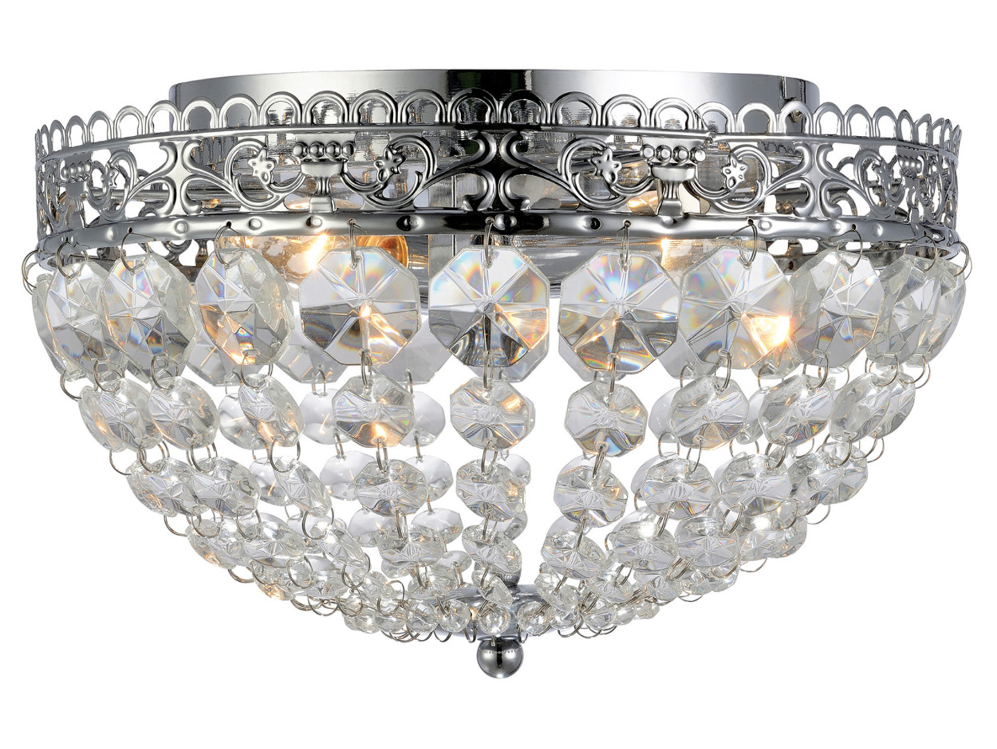 Lampa sufitowa Saxholm 3-punktowa metalowa srebrna