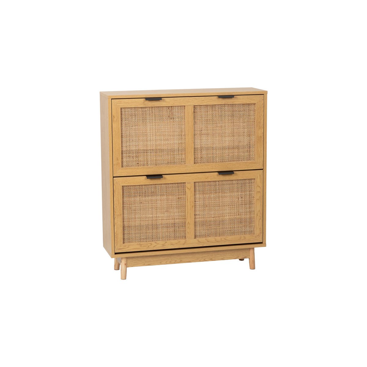 Sapateira em rattan com 2 compartimentos