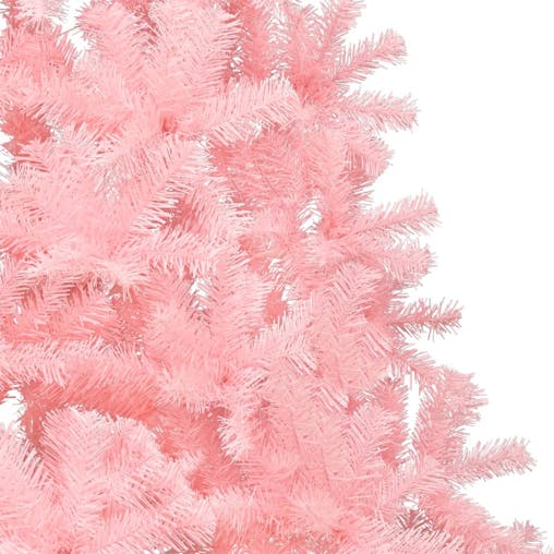 NNEVL Artificial Half Christmas Tree with Stand Pink 180 cm PVC