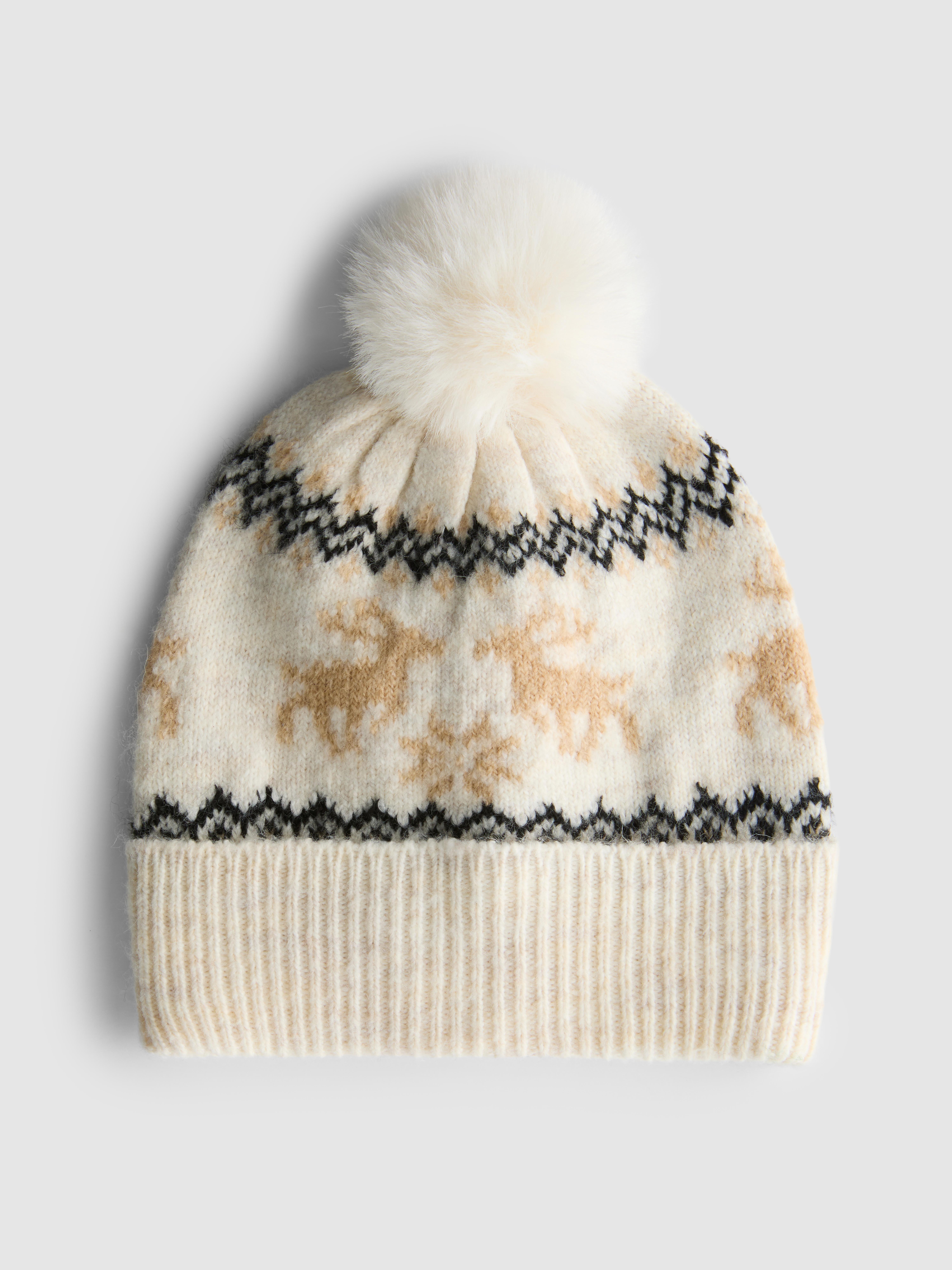 Fair Isle Pompom Beanie