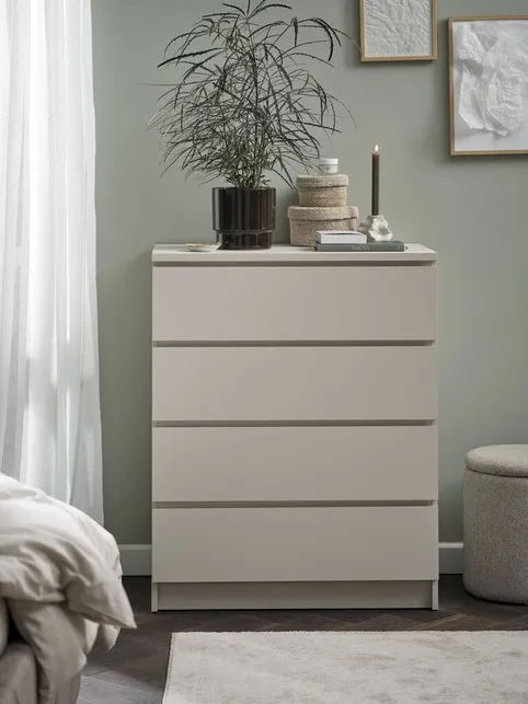 Kommode LIMFJORDEN 4 skuffer beige