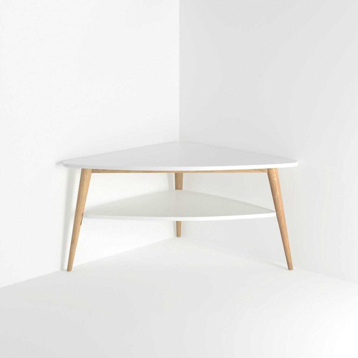 Meuble TV d'angle vintage double plateau, Jimi