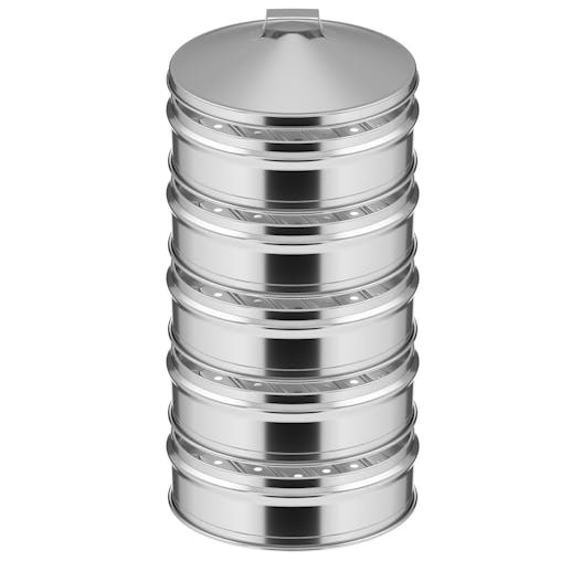SOGA 5 Tier Stainless Steel Steamer with Lid 22cm