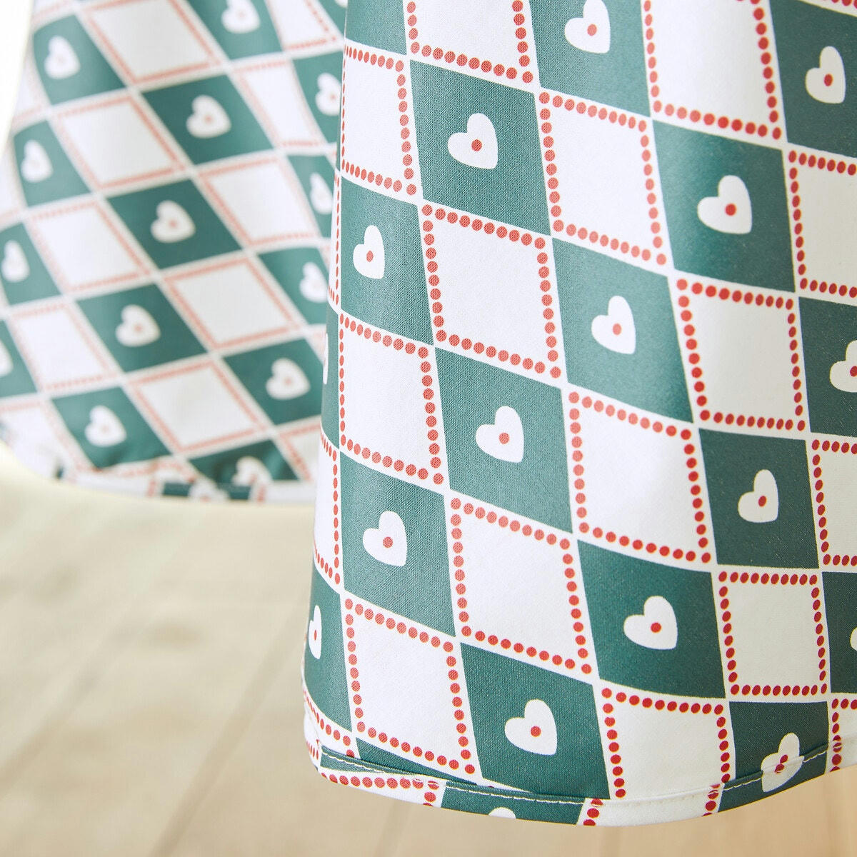 Nappe ronde coton enduit souple, Christmas Check