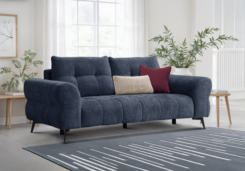 Sofa 3 osobowa SALVINI, granatowa