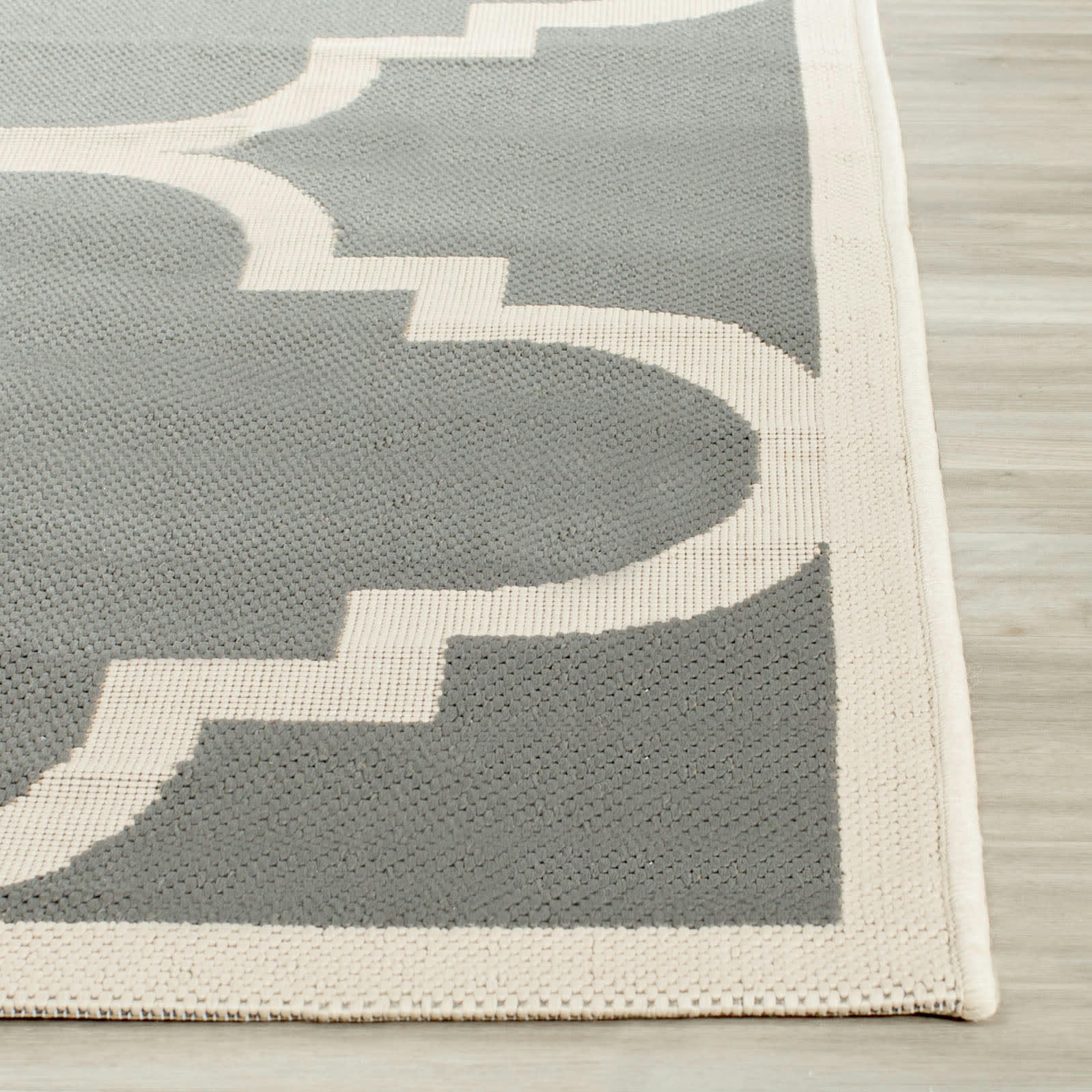 COURTYARD - Tapis interieur & exterieur en gris & beige, 201 x 290 cm