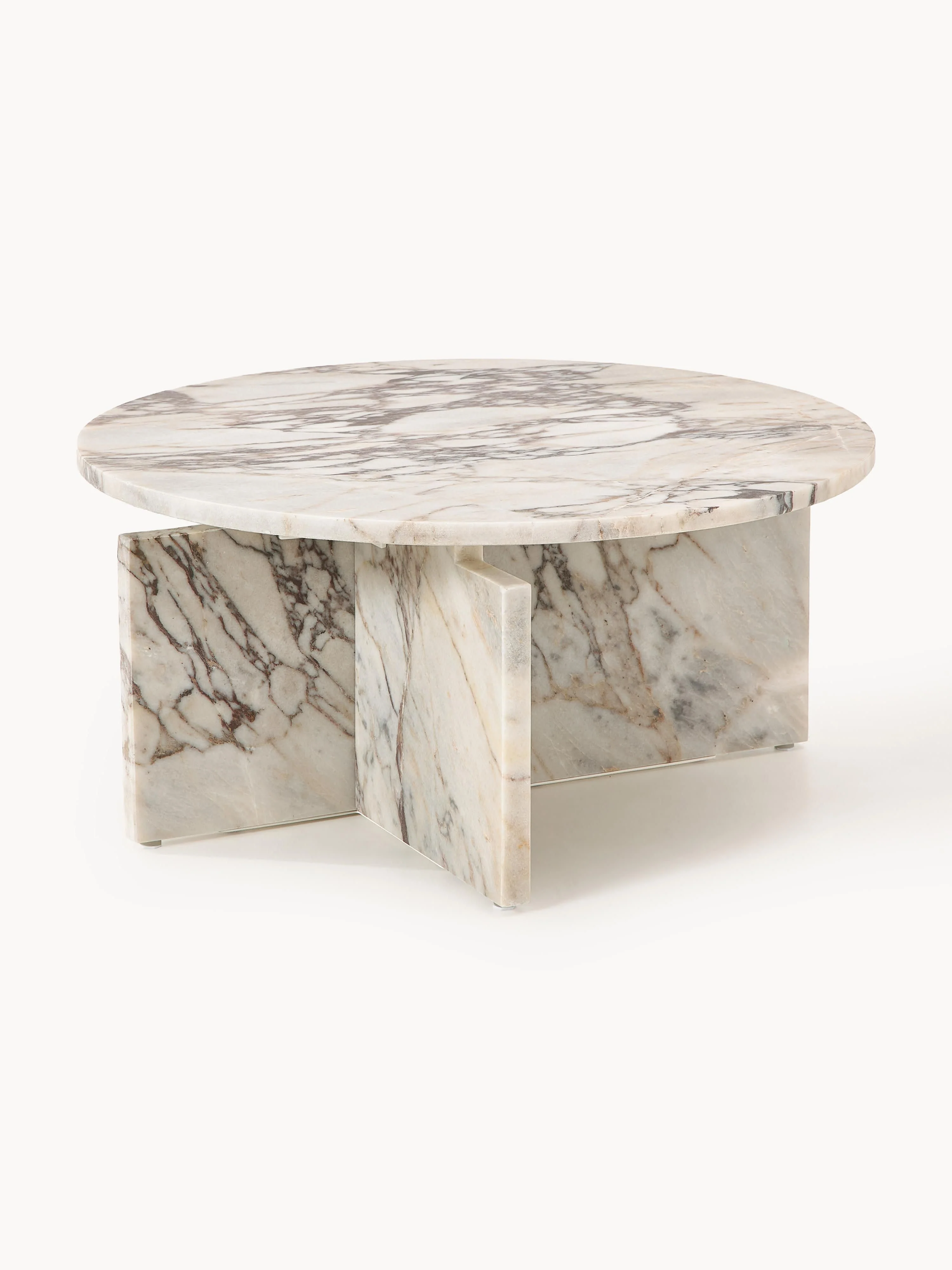 Runder Couchtisch Marisa aus Calacatta Viola Marmor