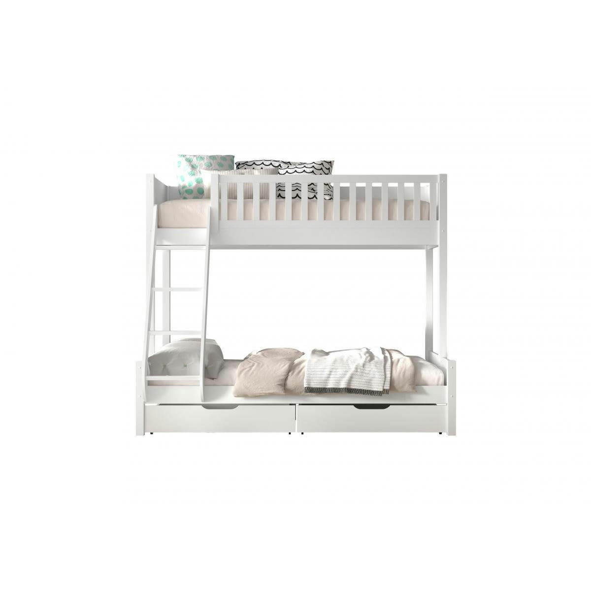 SCOTT - lits superposés familial et 2 tiroirs assortis