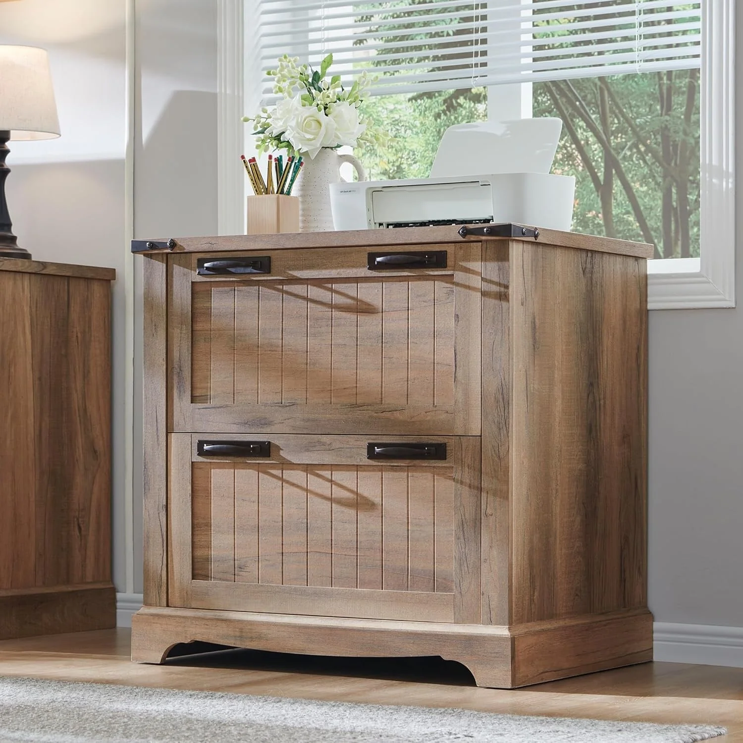 Farmhouse File Cabinet, Wood Filing Cabinets, Office Storage Cabinet