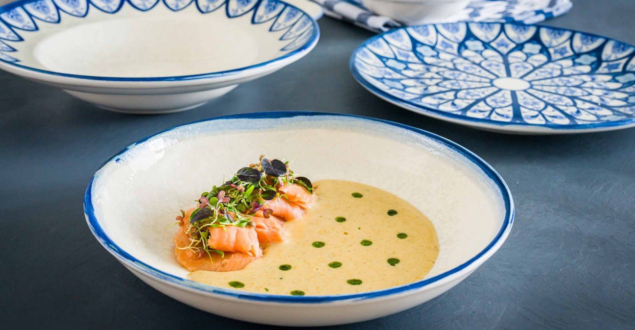 Bonna Diep bord - Esnaf - Porselein - 25 cm (1300cc) - set van 6