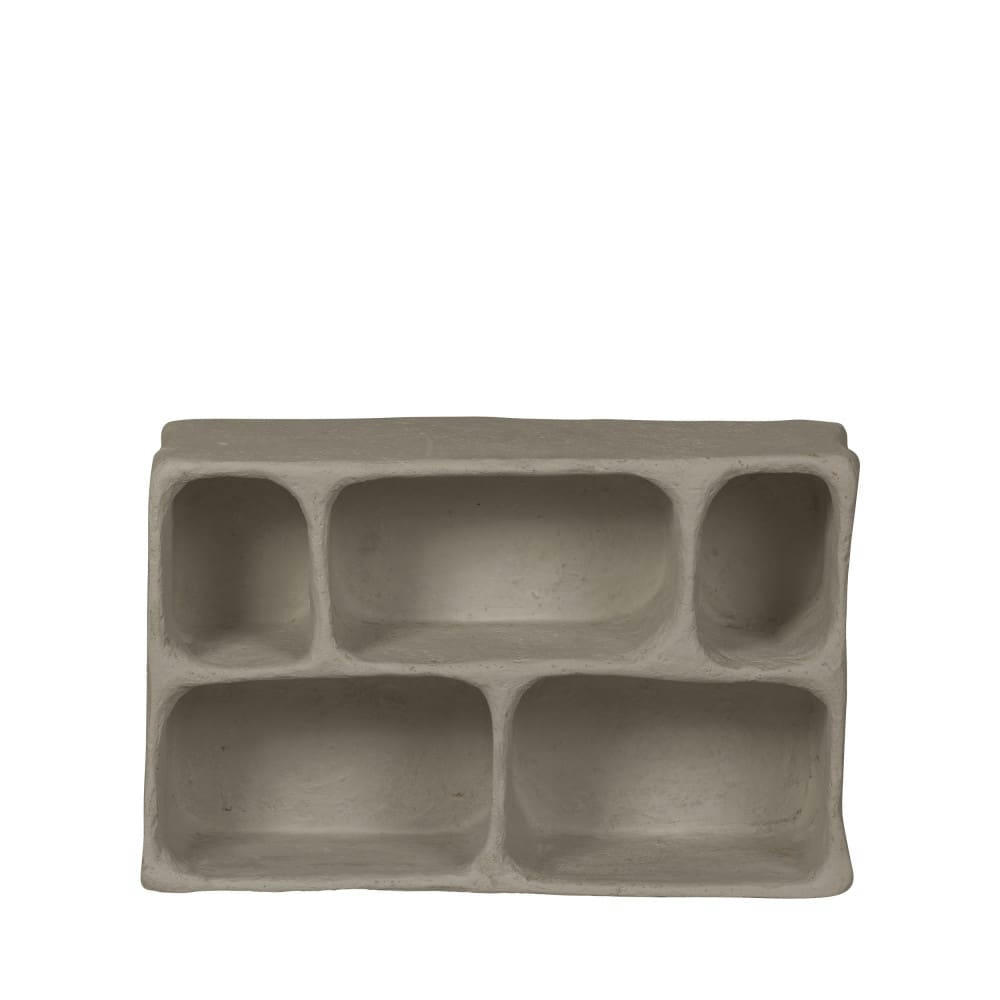 CLAY - Étagère murale en papier mâché 5 niches gris