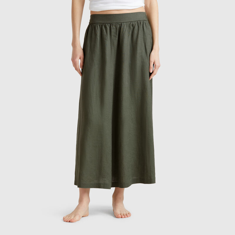 Long skirt in pure linen
