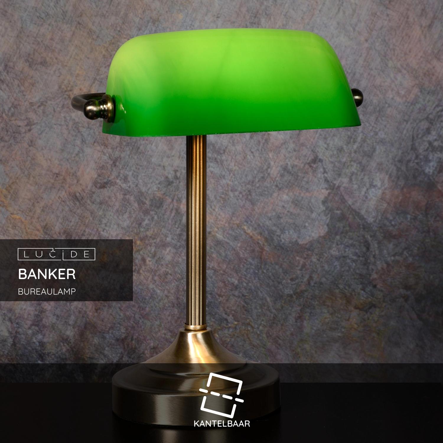 Lucide BANKER Bureaulamp - Brons