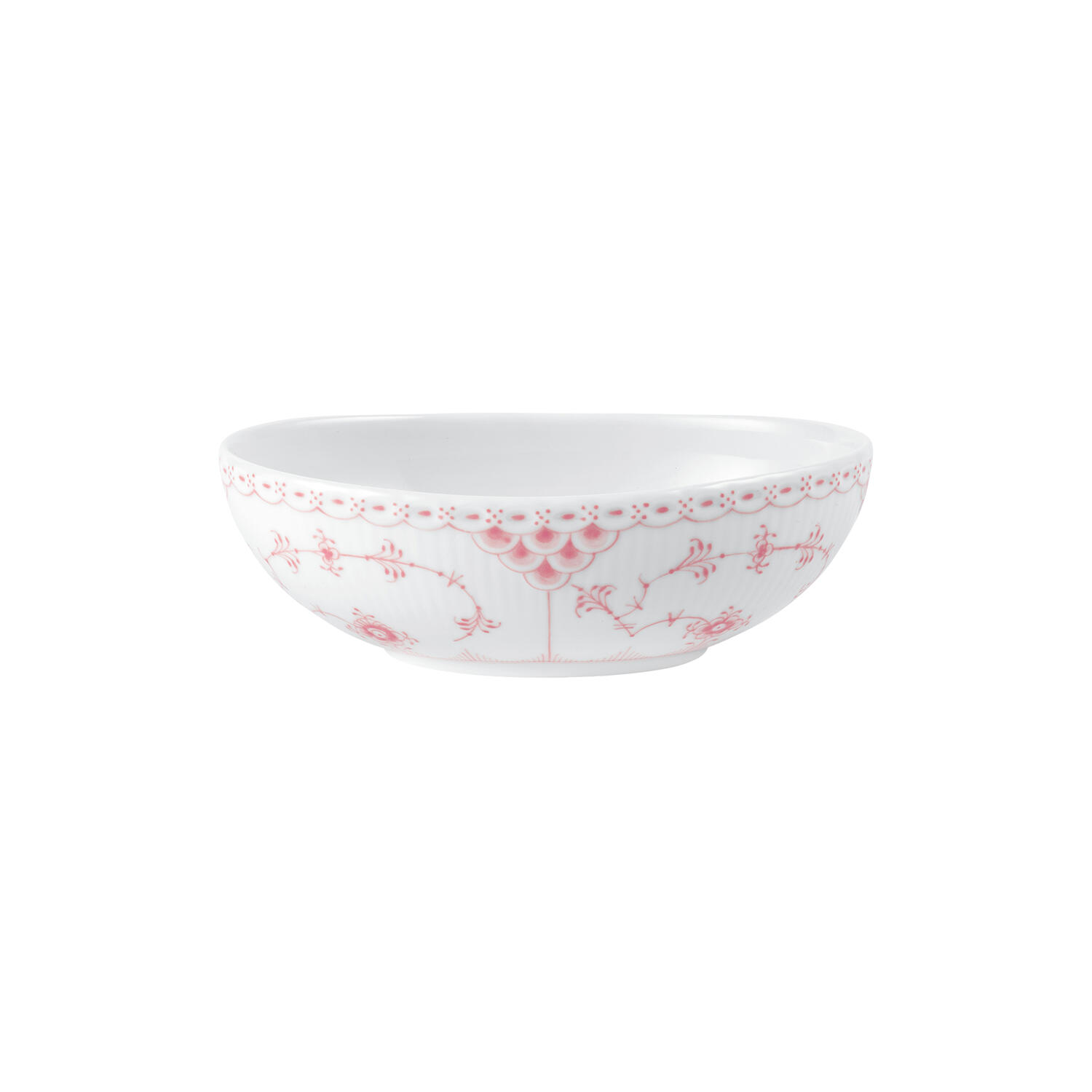 Koral Musselmalet Halvblonde oval sk&aring;l