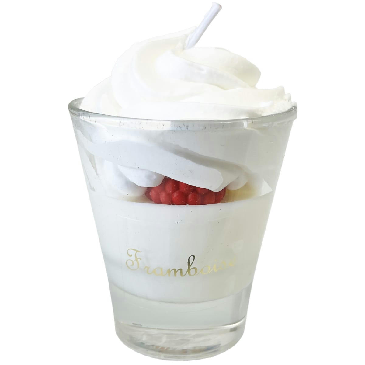 - Petite bougie gourmande parfumée framboise - Fait main