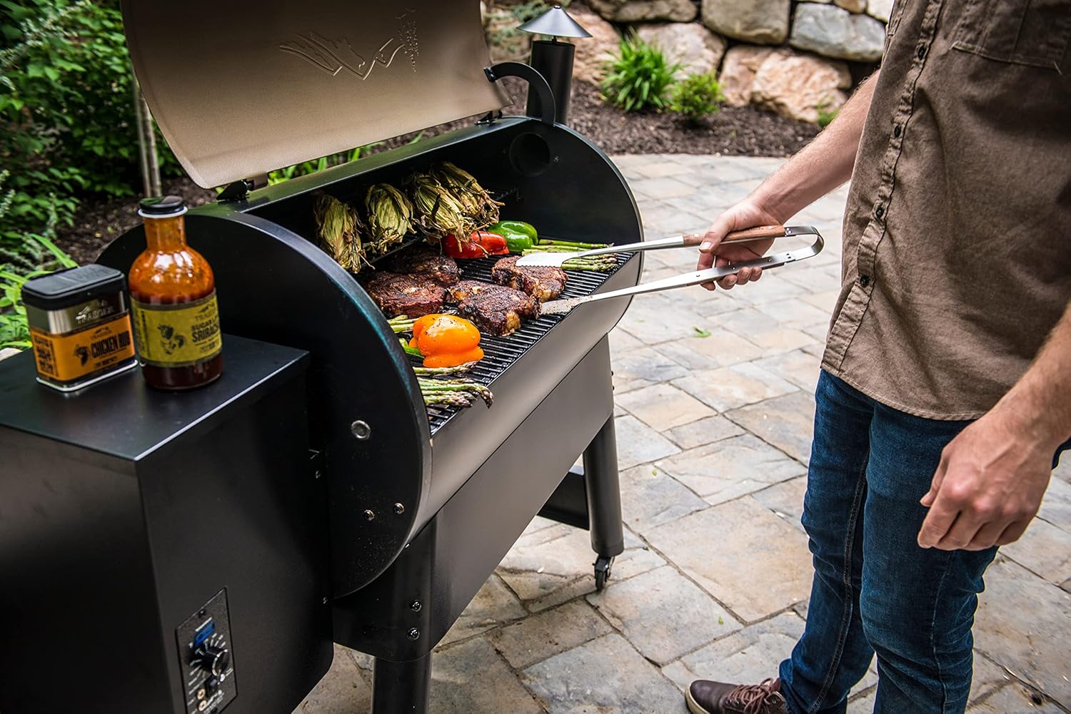 Traeger Grills Pro 34 Electric Wood Pellet Grill and Smoker  Bronze  884 Square Inches Cook Area  450 Degree Max Temperature  Meat Probe  6 in 1 BBQ Grill