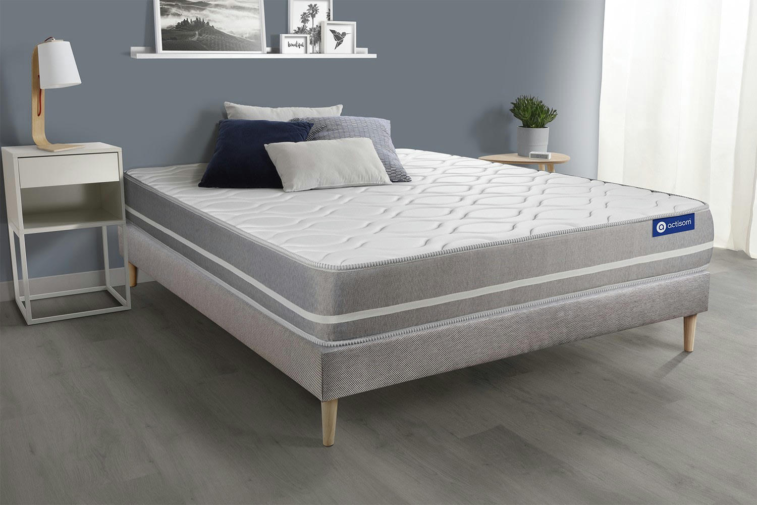 ACTIFLEX TOUCH - Ensemble 180x200 cm sommier kit gris