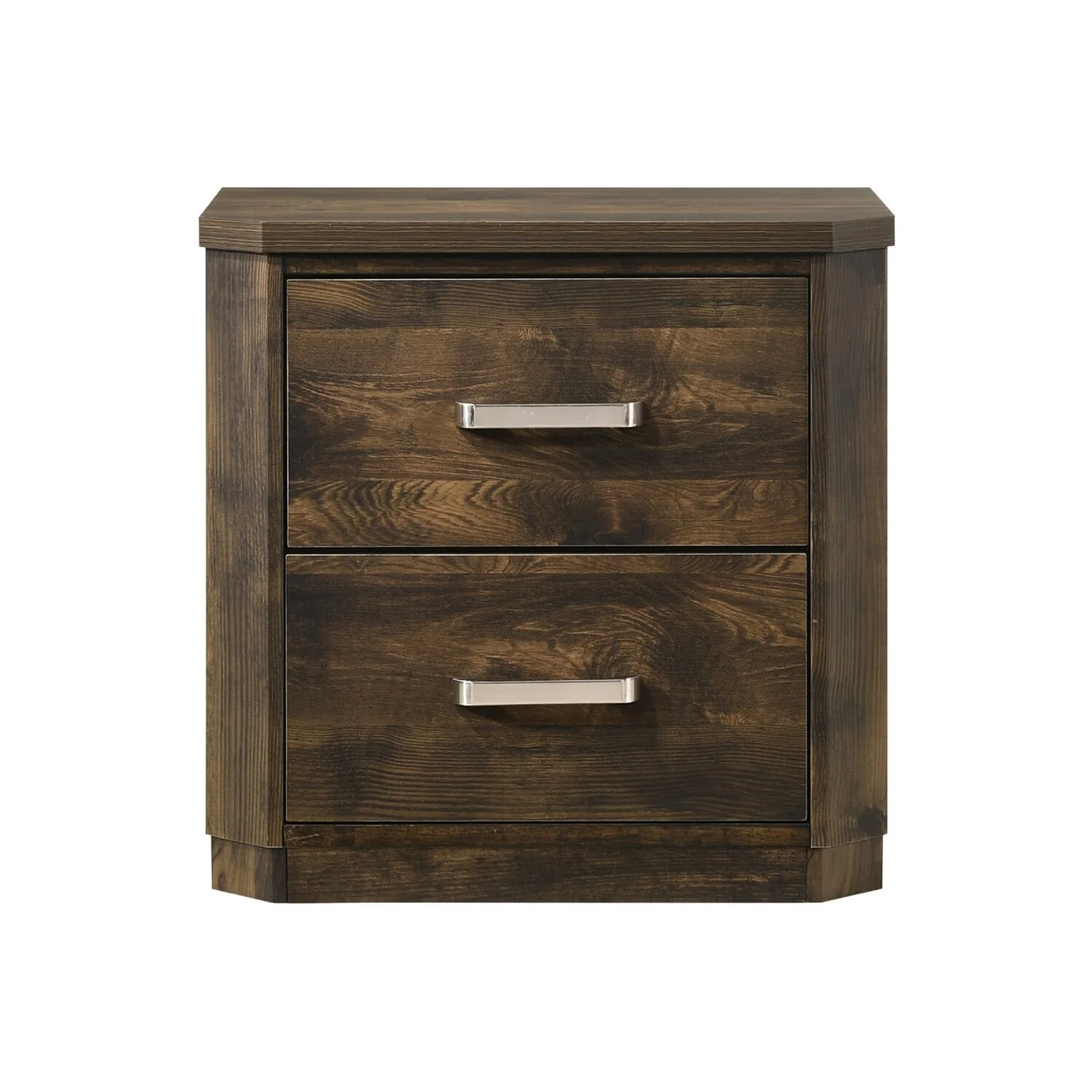 Wooden Nightstand with 2 Drawers