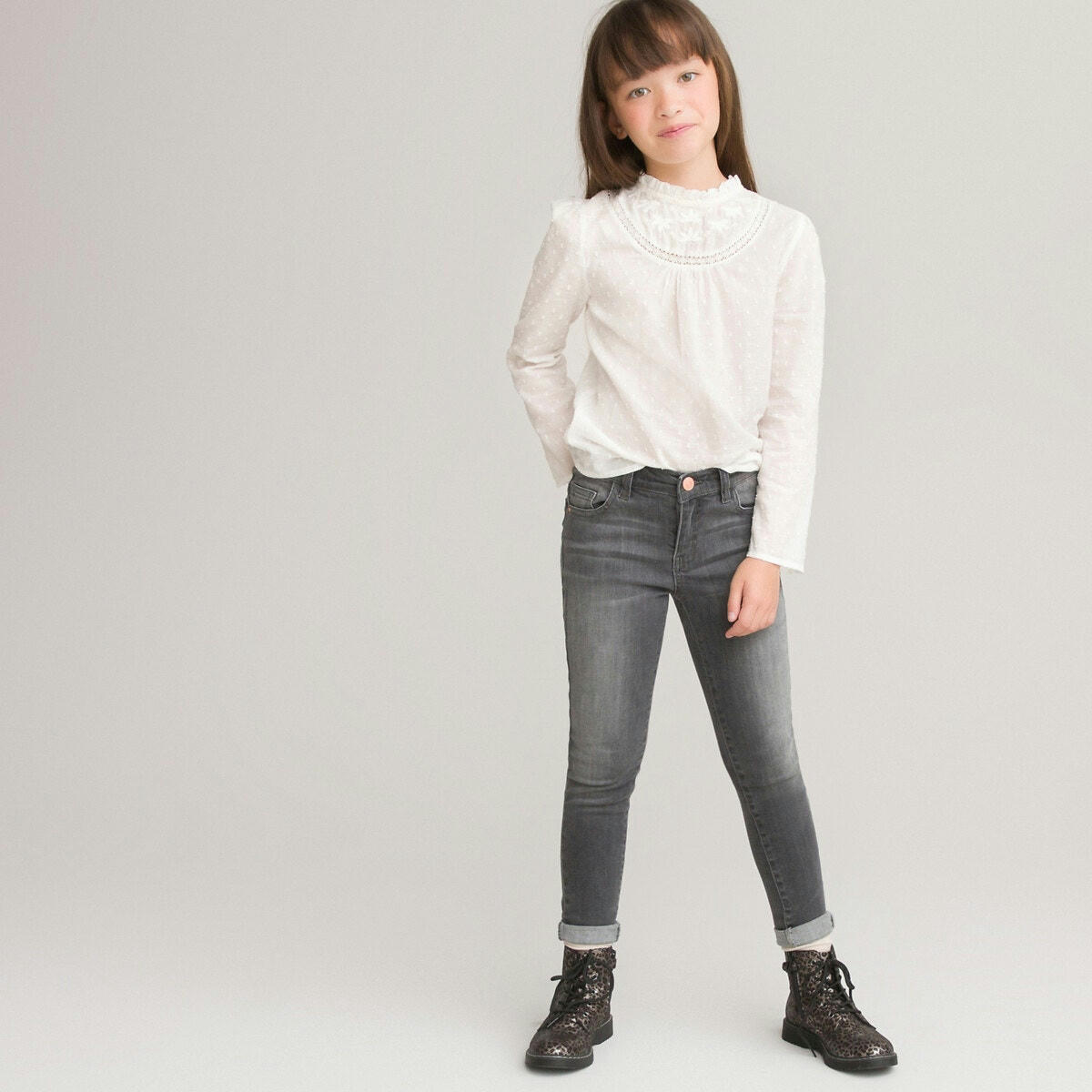 Blouse Signature en plumetis brodée