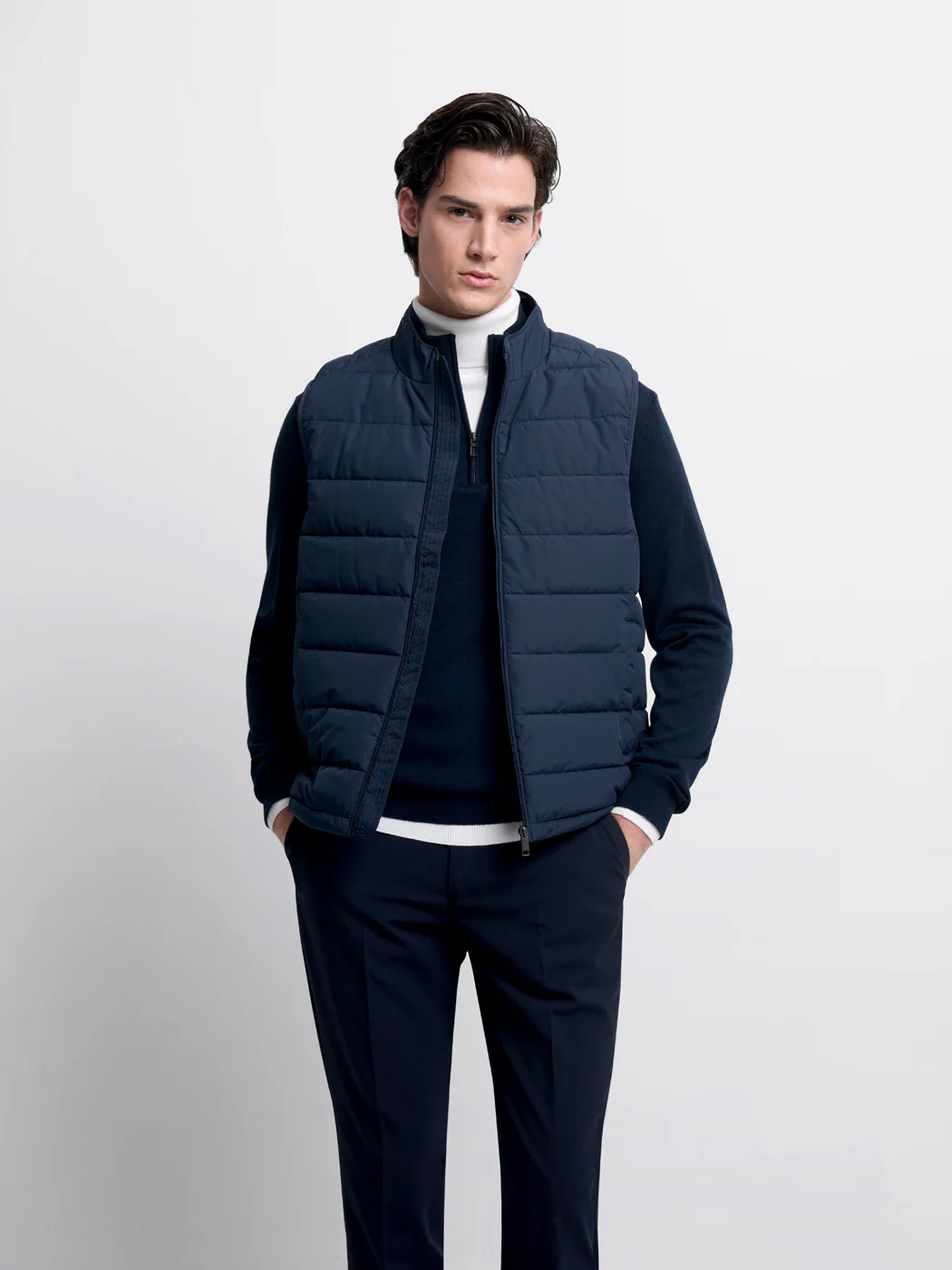 Doudoune sans manches col montant