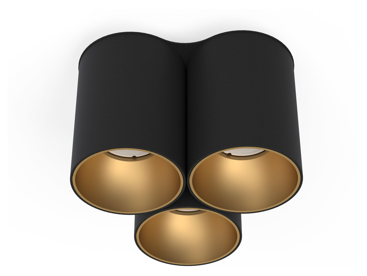 Lampa natynkowa Eye tone 3-punktowa stalowa czarna