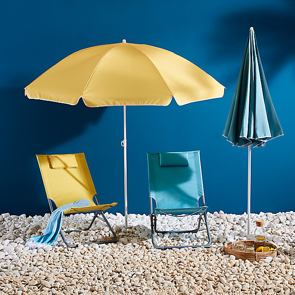 Chilienne en métal et toile Curacao jaune