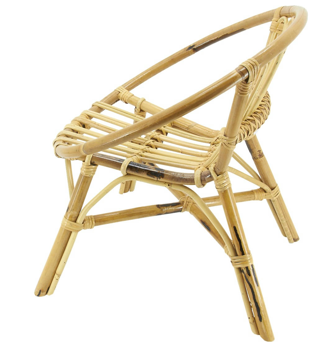- Fauteuil rond enfant en rotin lune