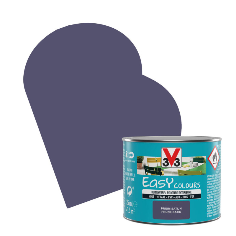 Laque Easy Colours prune satiné 0,125 L V33