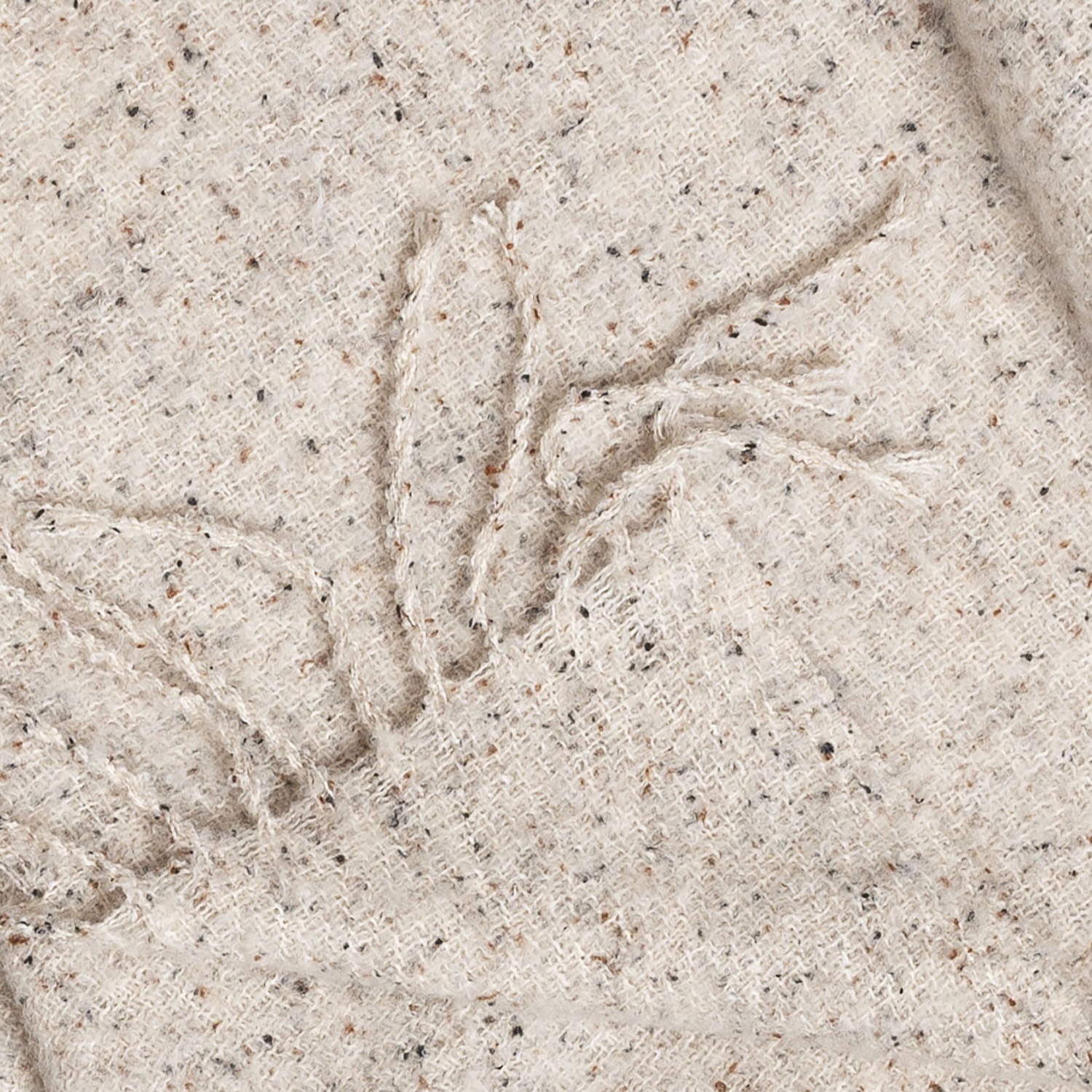 Echarpe beige chiné à franges